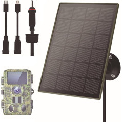 3W 5V 6000mAh Rechargeable Solar Power Supply for Outdoor Camera Trail Cameras Panel Waterproof Panel for Camera