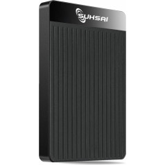 SUHSAI Portable External Hard Drive USB 3.1 2.5 Inch Pocket Storage 320GB Hard Drive Slim Hard Drive Compatible with MacBook, PC, Laptop, Desktop, Chromebook (Black)