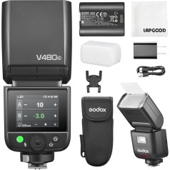 Godox V480 C Flash for Canon Cameras, V480-C TTL Camera Flash with Diffuser and Touch Screen, GN50 1/8000 HSS 7.2 V/2200 mAh Battery, V480C Flash Compatible with Canon R6 Mark II R10 R7 R100 EOS-R R5
