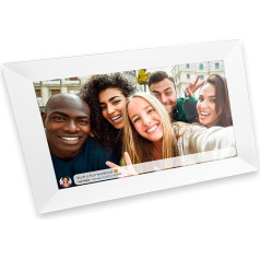 Smart Digital Photo Frame 10 Inch with Display 1280 x 800 WiFi App iOS & Android - White Digital Photo Frame for Printing Photos from Signed Phone IRRADIO