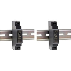 Mean Well 15W 15V 1.0A DIN Rail Power Supply, MeanWell Panel Assembly (HDR-15-15) (Pack of 2)