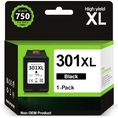 301XL Printer Cartridges Black 750+ Pages, Compatible with HP 301 Printer Cartridges Black Original, Ink Cartridges 301 XL for DeskJet 2540 2544 2549 1510, Envy 4500 4504 5530, OfficeJet 2620 2622