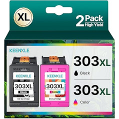 303 XL Printer Cartridges Multipack Replacement for HP 303 Printer Cartridges Black and Colour for HP 303XL Envy Photo 6230 Cartridges 7830 6232 6220 7134 6234 Tango X (Black Colour 2-Pack)