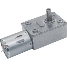 JGY370 DC 6V 12V 24V Drehzahlminderer mit Drehmoment, Metall-Schneckengetriebemotoren, umkehrbar, niedrige Geschwindigkeit, 1 U/min bis 375 U/min für Garagentor(6 RPM,DC24V)