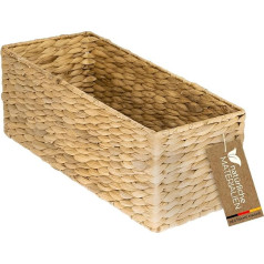 HMF Bathroom Storage Basket, Braided Water Hyacinth Seagrass | 38 x 15 x 14 cm