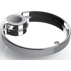 Schläfer 2817024 Round Soap Dish Chrome-Plated for Shower Rail with Pipe Diameter 18, Diameter 22 and Diameter 25 mm for Shower Rail, Easy Assembly without Tools, for Shower Wall Bars