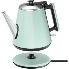 0.9 L Kettle - 304 Stainless Steel, 1360 W Quick Boil Function in 4-6 Minutes, Classic Compact Design with One-Touch Button & Automatic Shut-Off/Dry Protection, for Home, Office & Coffee Lover