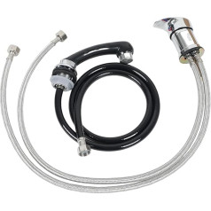 Standard Single Lever Bathroom Shower Head Hand Shower for Sink, Hairdresser Hand Shower, Shower Hose with Shower Head, Washbasin Salon Shampoo Tap Professional Tap Sprayer Hose Kit