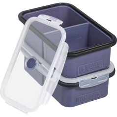 webake Soup Freezing Container, Silicone, 500 ml, Pack of 2, Silicone Freezer Mould with Lid, Freezer Container, Food Container, Storage Container, Extra Large Ice Cube Tray for Soup, Broth, Sauce