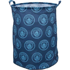 Manchester City FC Character World Official Storage Basket | Score Design, Toy Box, Laundry Basket | Organiser for Children's Room, Children's Playroom | 48 cm x 40 cm