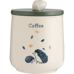 Price & Kensington Ceramic Coffee Canister with Airtight Lid Acorn Handle Container 1 Litre Green Beige Large