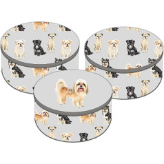 Sterling Sports Set of 3 Round Stackable Cake Containers - Airtight Containers for Cakes, Cookies and Sweets in Large, Medium and Small Sizes - Ideal Gift for Kitchen