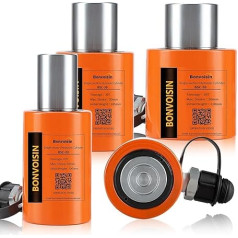 Bonvoisin Hydraulic Cylinder 20T, 50 mm Stroke, 106 mm Self-Height, for Buildings, Bridges and Mechanical Engineering (RSC-20T)