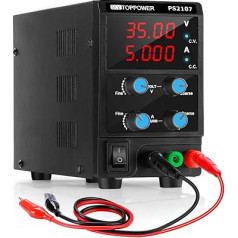 Laboratory Power Supply 0-35V / 0-5A DC Adjustable Laboratory Power Supply Adjustable DC Power Supply for Electroinc DIY Laboratory Lessons, Electronics Repair, Electroplating