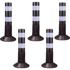 Traffic Cone, Traffic Cone Barrier Posts, Black and White, Parking Road Cone, Commercial Reflective Safety Barricade for Road, Driveway, Sidewalk, Garage, Outdoor, Front Door, Patio, Garden