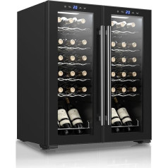 SVAN Vinoteca SVN3600D2 36 Bottles Black 60W LED Display Touch Screen Digital Display 12 Metal Grids Energy Class G