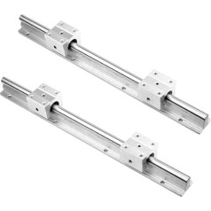 S SIENOC 2 pieces SBR16 1500 mm 150 cm linear guide slide rail shaft with 4 pieces SBR16UU bearing block 3D printer CNC parts carbon rich steel chrome