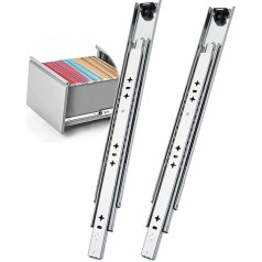 1 Paar teleskopische Objektträger schwere 300 900 1500 mm - Metallkugel -Läufer - 3 -fache Vollverlängerung - Seitenmontage -Objektträger für Camping, Schrank, Industrieschiene (Größe: 36 Zoll (900