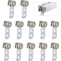 Venussar Pack of 12 Wheel Cart Mounting Casters, Bearing Cart Assembly, Use for 1.5