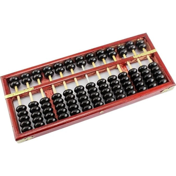 WchsTUmpxN Numeral Standard Abacus, Wooden Abacus, Abacus, Office Decoration Accessories, Rake Abacus, Retro Wooden Frame, 13 Position PVC Bead Student Abacus