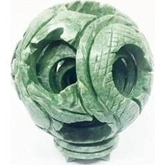 RVBLRDSE Large Natural Jade Quartz Crystal Carving Stone 90 mm - 100 mm Pack of 1 Crystal Specimen