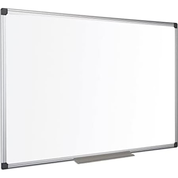 Bi-Silque CR130 1170 Maya Whiteboard with Aluminium Frame Printed Check for Writing and Drawing Slim