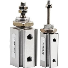 CJP2B Miniatur-Nadelzylinder mit Außengewinde, kleiner pneumatischer CJP2B-Zylinder, Bohrung 6/10/15 mm, Hub 5/10/15/20 mmD-S, 1 Stück(CJP2B10X10D)