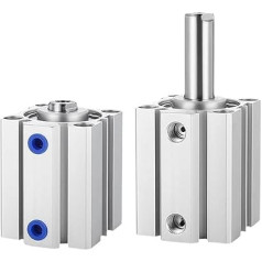 SDA Kompaktzylinder SDA16 SDA20 SDA25 SDA32 SDA40 SDA50 SDA63 SDA80 Hub 10/20/30/40 Doppeltwirkend Pneumatischer Kolbenzylinder 1 Stück(Stroke 90mm,Bore 12mm)