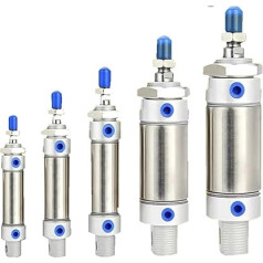 MA16/20/25/32/40 Edelstahl Magnetring 25-500mm Hub Doppeltwirkend Kleiner Mini Pneumatischer Luftzylinder 1Stk(Stroke 125mm,MA25(Bore 25mm))