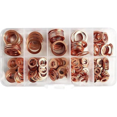 RAGOPILEN Unterlegscheibe Kupfer, 200 Pcs Sump Stecker Öl for Boot Flache Dichtung Ring Werkzeug(1 Box)