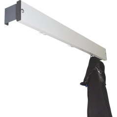 kaiserkraft Coat Rack Aluminium / Stainless Steel Length 1015 mm Spacer Anthracite Grey