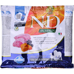 n&d pumpkin lamb&blueberry adult medium&maxi - sausā barība suņiem - 100 g
