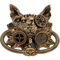 W WIDMANN MILANO Party Fashion - Adult Steampunk Mask Wolf Skull Fancy Dress Halloween Accessory