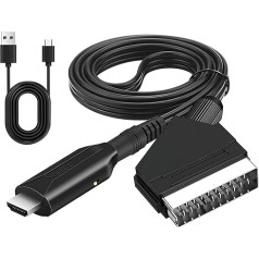Fascetta Scart to HDMI Converter with USB Cable