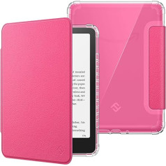 Fintie Case for 7 Inch Kindle Paperwhite (12th Generation) - 2024 and Kindle Colorsoft Signature Edition (1st Generation), Clear Soft TPU Protective Case with Auto Sleep/Wake, Magenta