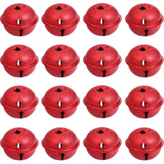 EXCEART Pack of 30 Christmas Bells with Cut-Outs, Sleigh Bell, Christmas Tree Decorations, Christmas Tree Decorations for Crafts, Keyrings, Christmas Wreath, Garland (4 cm)