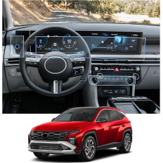 CDEFG Compatible with Hyundai Tucson NX4 2025 Facelift Navigation Protective Film + Air Conditioning + Fingerprint Scanner Scratch-Resistant GPS Screen Protector Navigation Film Tucson 2025