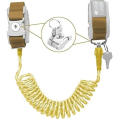 Toddler Walking Leash for Kids, Anti-lost Wrist Safety Harness for Kids, Reflective 6.5 Feet for Boys and Girls to Disneyland, Zoo or Shopping Mall, Yellow