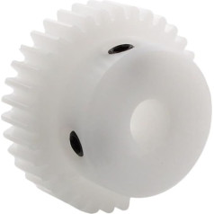 HTGAOO 2 Kunststoff-Motorzahnräder, 12-50 Zähne, Modul 1, 4 mm Loch, Kunststoff-Schrittmotorzahnrad(47 Teeth)