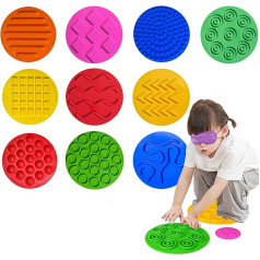 HB.YE Orthopaedic Sensory Structure Mats Floor Mat Play Mat Puzzle Mat for Tactile Perception (25 cm x 10 Pieces)