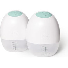 MAM Move Double Breast Pump, Portable Electric Breast Pump without Tubes or Cables, with 3 Operating Modes and 5 Intensity Levels, SkinSoft Silicone Bowl, Adjustable to 4 Sizes