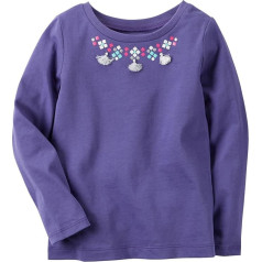 Carter's Girls Knit Fashion Top 273g555, Purple, 7, purple