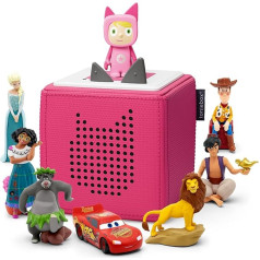 tonies Disney Ultimate Bundle - 1 Creative & 7 Frozen, Encanto, Baloo, Aladdin, Simba, Cars & Toy Story, Pink