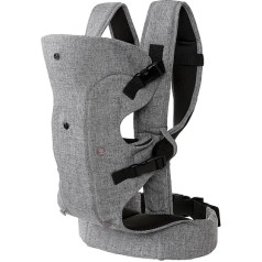 Ergonomic 3-in-1 Baby Carrier in Grey, up to 15 kg, Comfortable Baby Carrier Adjustable Strap