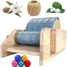 Manual Wool Carding Machine with Roller and Nylon Bearings, Efficient DIY Fiber Mixing Board for Wool, Cotton, Linen and Silk