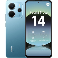 Xiaomi Redmi Note 14 Smartphone, 8+256GB, Blue, 108MP AI Camera System, 5500mAh Battery, 120Hz Eye Care Display, AI Functions (No Charger Included), 2 Year Warranty