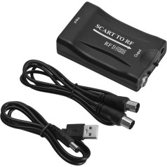SOONHUA SCART to RF Adapter Converter with USB Cable Converter SCART Port to RF Output