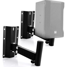 DAJAVE Pack of 2 Speaker Wall Mounts Universal Swivelling Speaker Boxes Wall Mount Swivel 180° (Left/Right), 60° Tilt, Wall Mount Speaker Wall Mount up to Max 40 kg