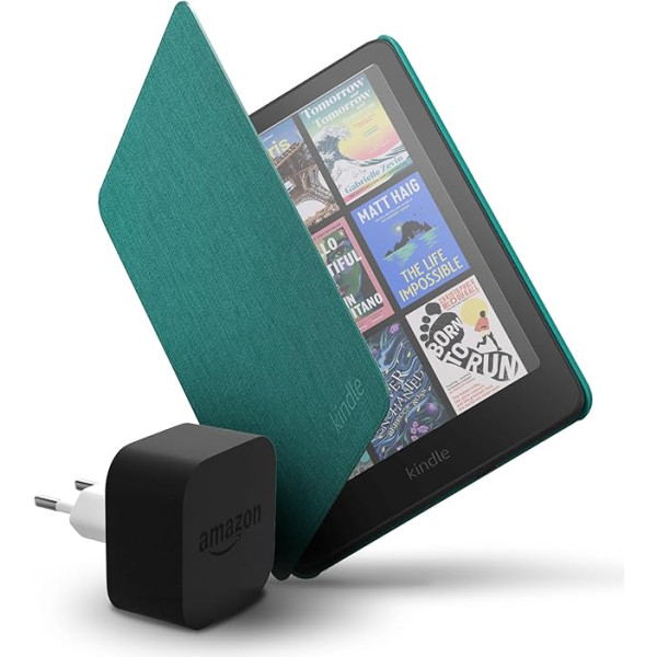 Amazon Kindle Colorsoft 16 GB + Amazon Jade Fabric Cover + Amazon Powerfast 9W Power Adapter