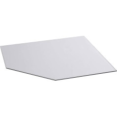 FIREFIX 1951/1 Glass Base Plate (Heat Protection Oven), Polygonal Base Plate (1,000 x 1,000 x 600 mm), 8 mm Thick Clear Glass (Safety Glass ESG) with Facet Cut (20 mm, Circumferential)